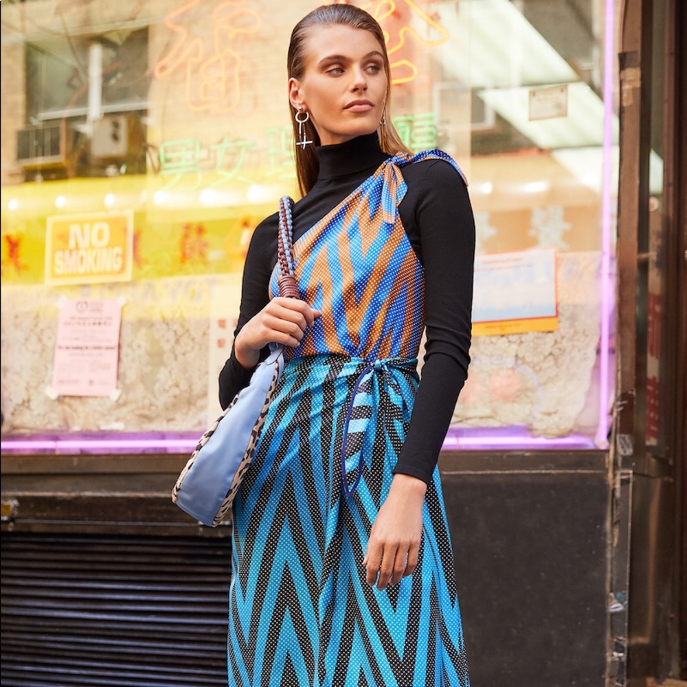 Diane Von Furstenberg one shoulder dress